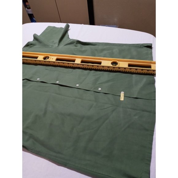 Silk clubroom men's button up short sleeve search Olive color XL - Picture 3 of 4